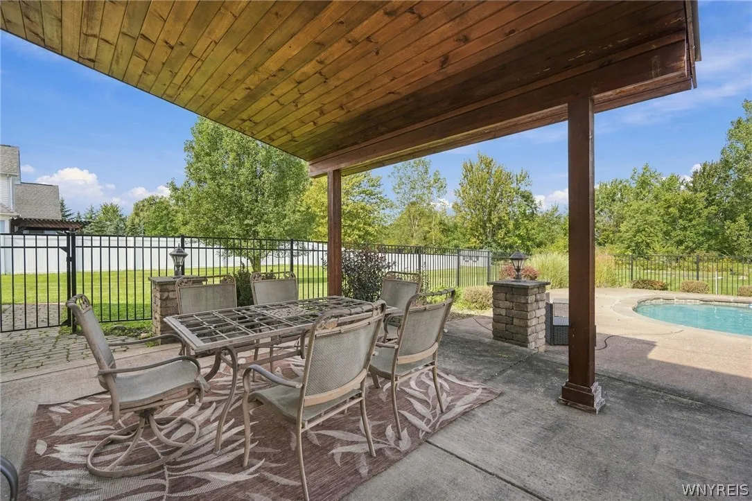 Covered portion of the patio