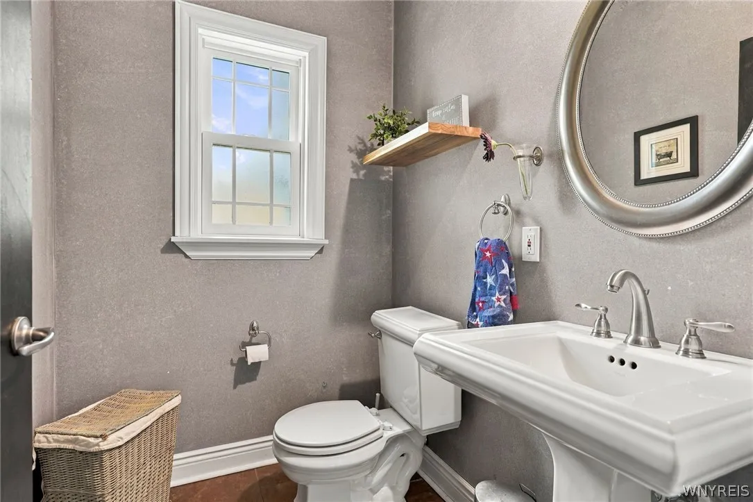 Half bath on the first floor