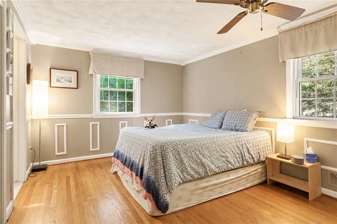 primary bedroom-dog is virtual staging