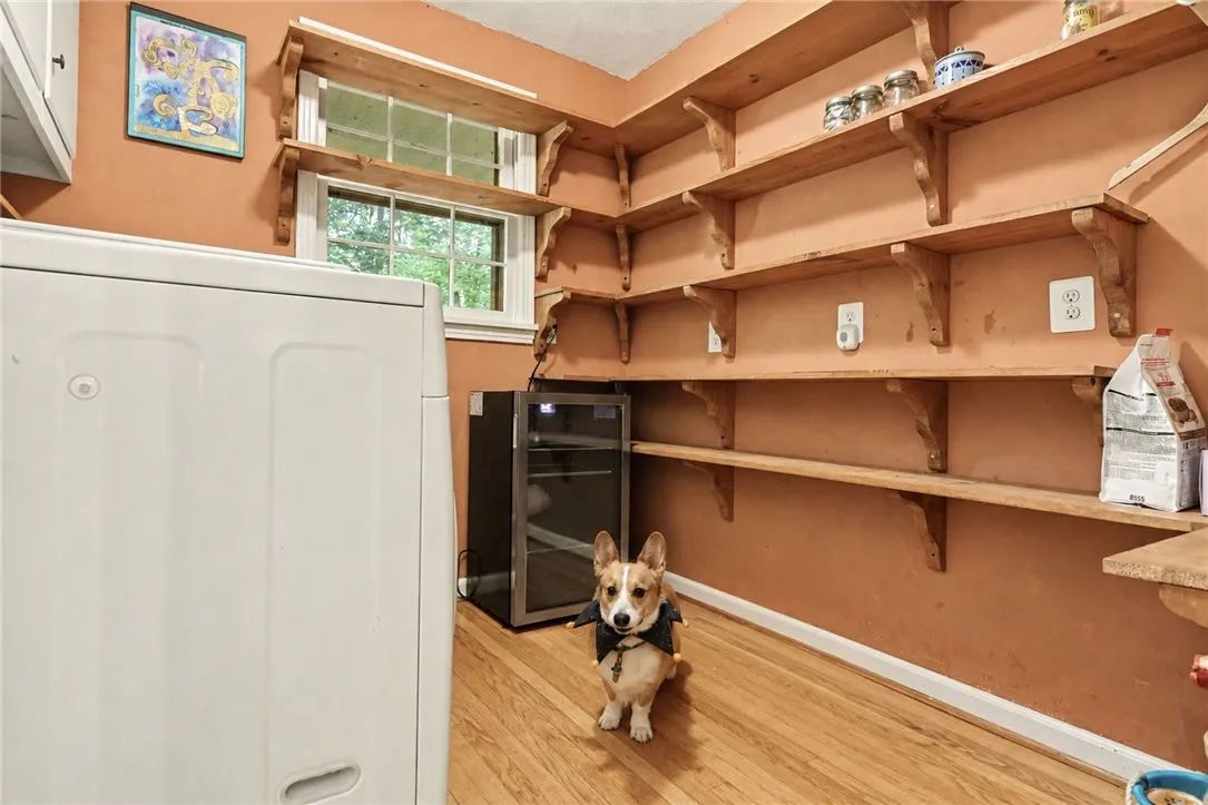 laundry room and pantry-dog is virtual staging