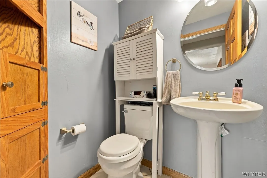 Half Bath Completes the First Floor