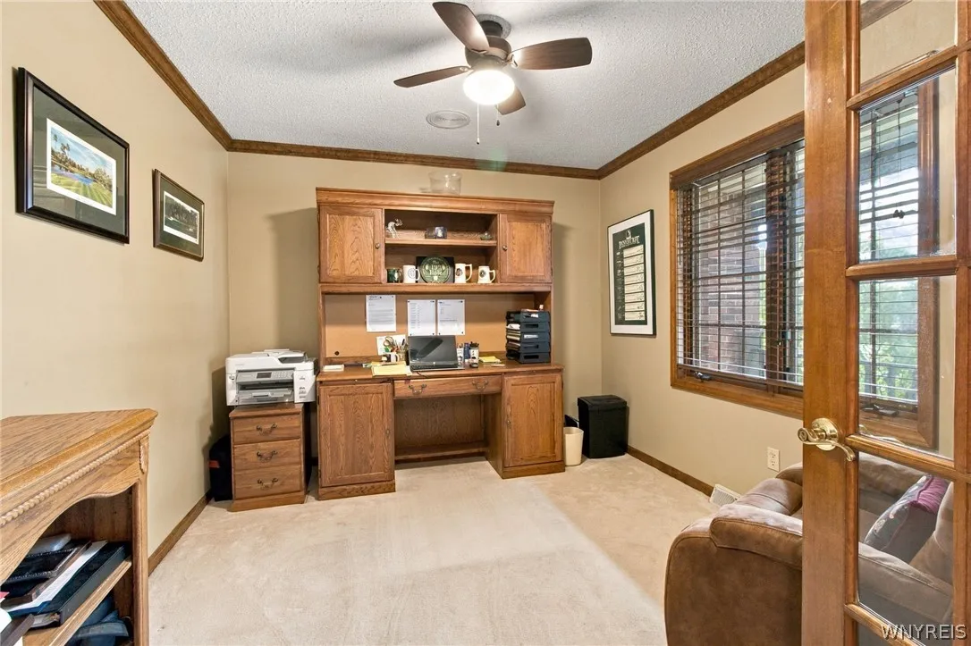Office with french doors