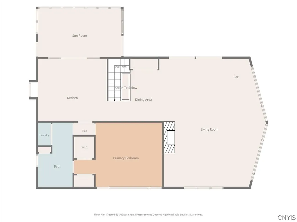 Upper level floorplan