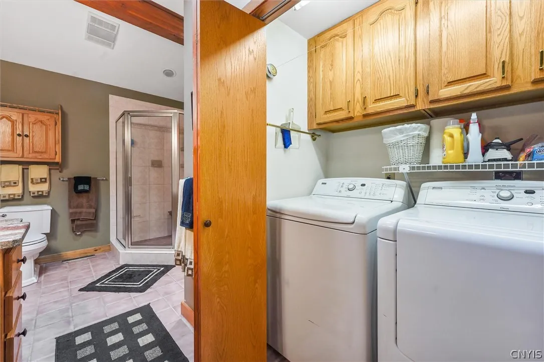 Laundry adjacent to primary bedroom