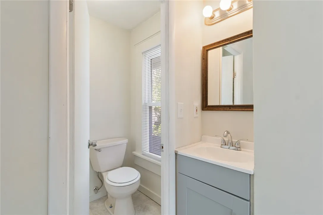 One of the four bedrooms on the second floor has this FULL BATH - would also make a great home office too!