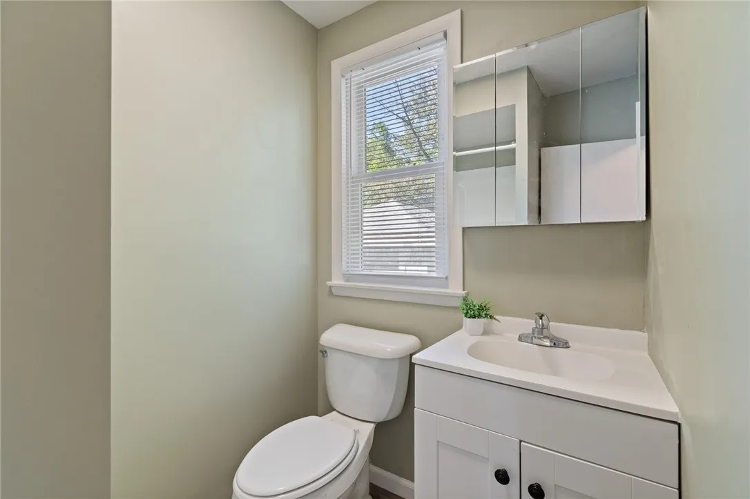 The FIRST FLOOR FULL BATH- right off the kitchen