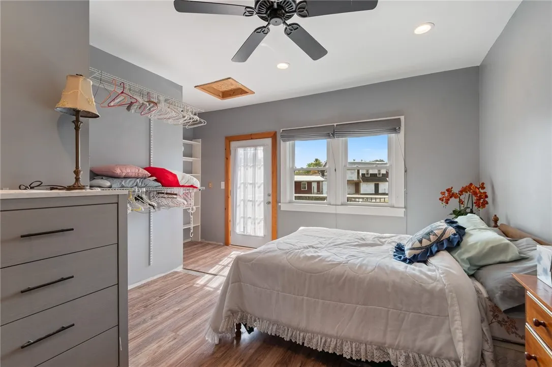 Bedroom, nice size with door to deck!