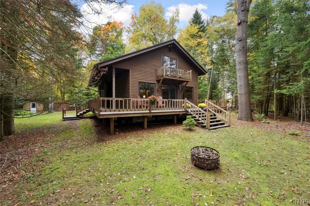 Large wraparound deck for quiet mornings or entertaining.