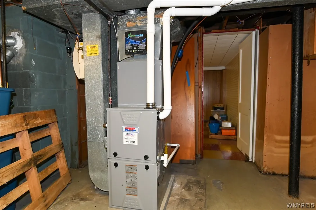 Basement-Furnace, hot air, central air for main house