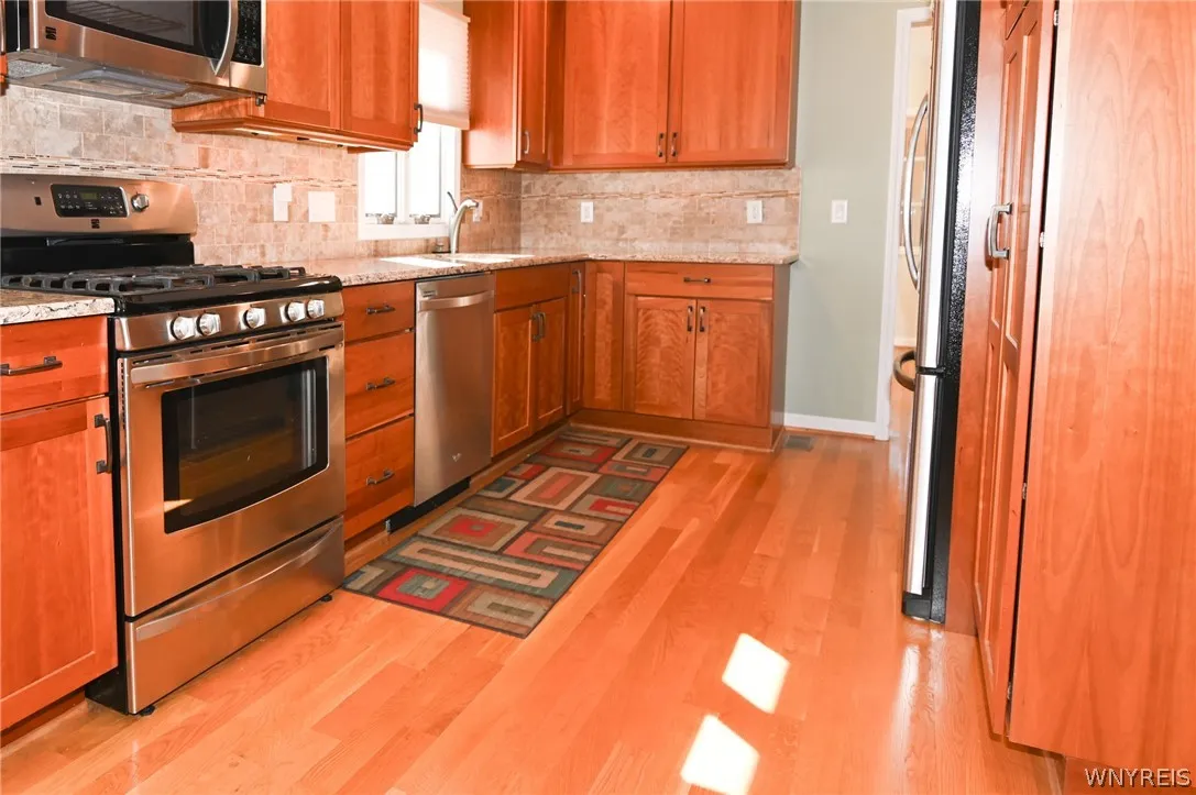 Modern kitchen with built ins