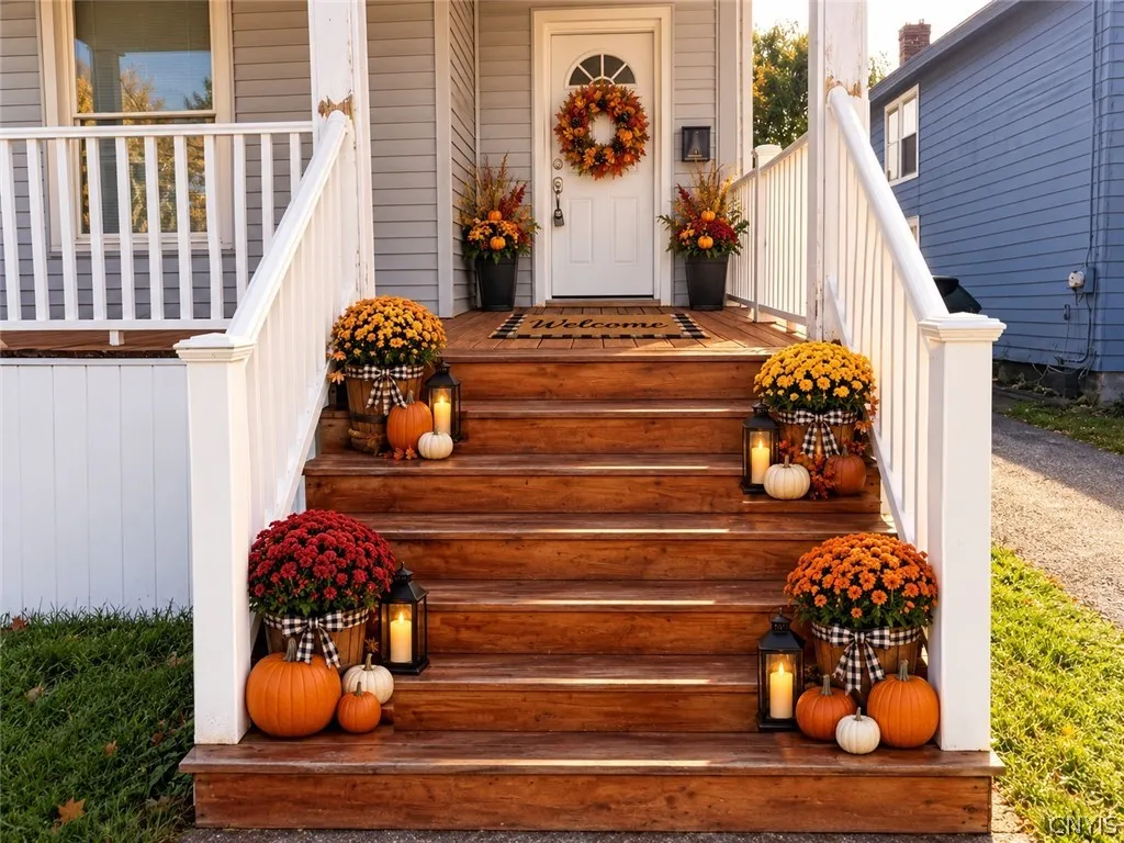AI staged-Front steps