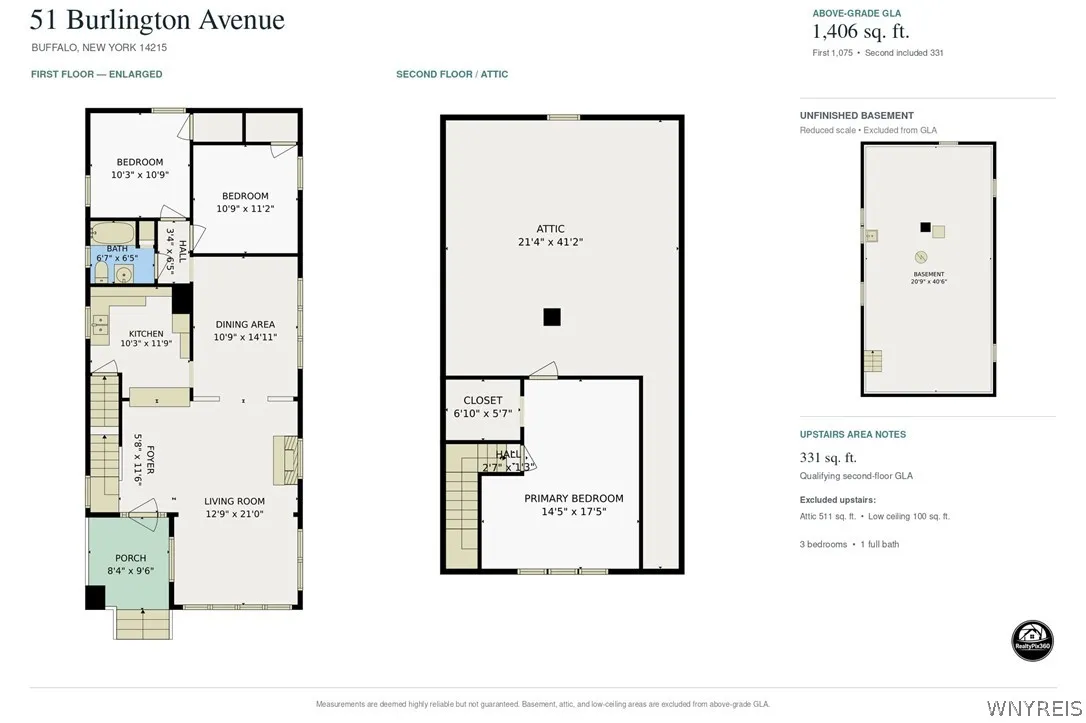 51 Burlington Avenue, Buffalo, New York 14215, Buffalo, New York 14215, 3 Bedroom Bedrooms, 5 Room Rooms,1 BathroomBathrooms,Residential,For Sale,51 Burlington Avenue, Buffalo, New York 14215,0,B1722053