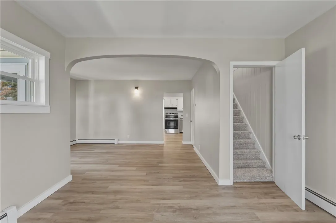 You can see how spacious and open this is.  All new laminate flooring and a fresh coat of paint.