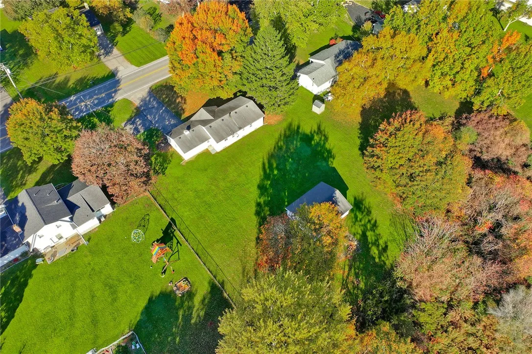 over head view of the property