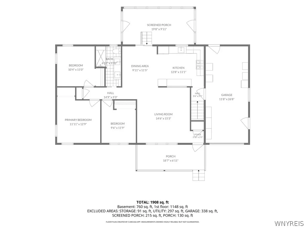 First Floor Sq ft 1176 _ in the tax records