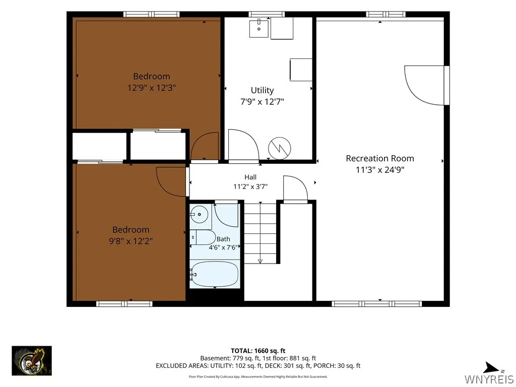 Floor Plan- Lower Level w/Walk-out to Garage.
