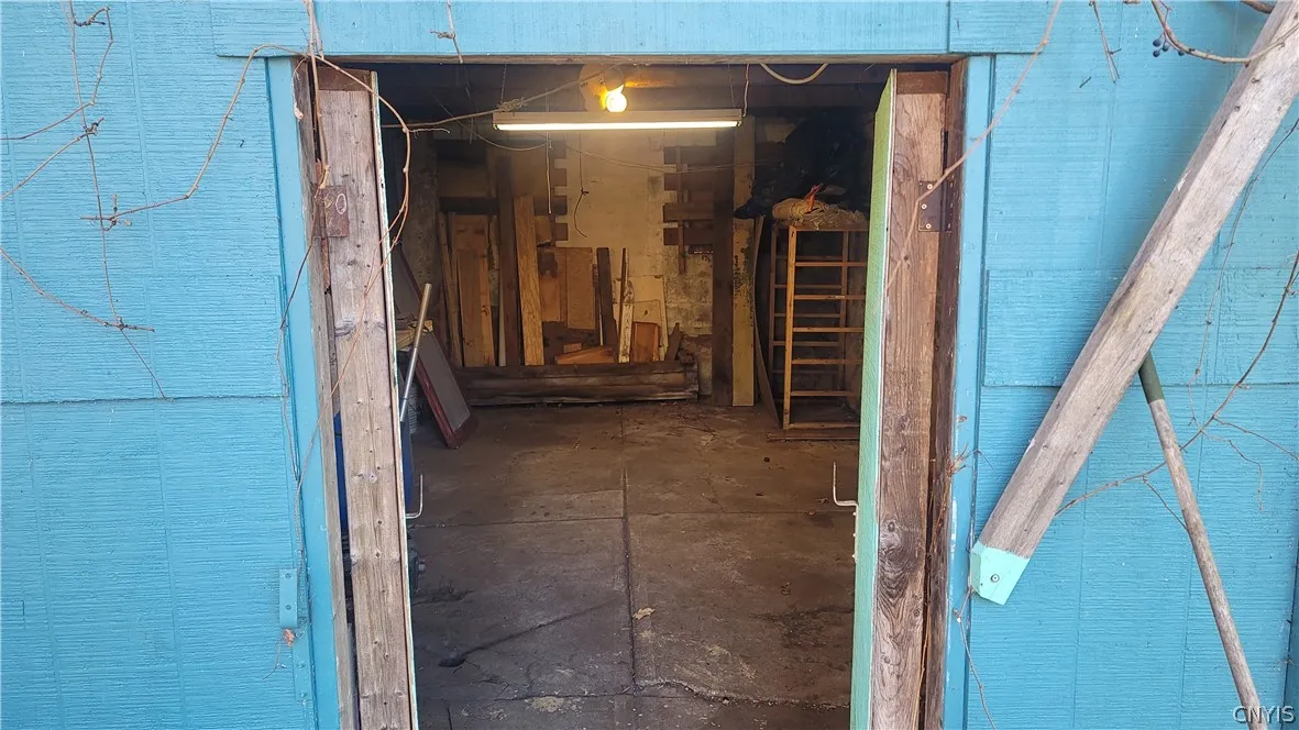 looking into shed