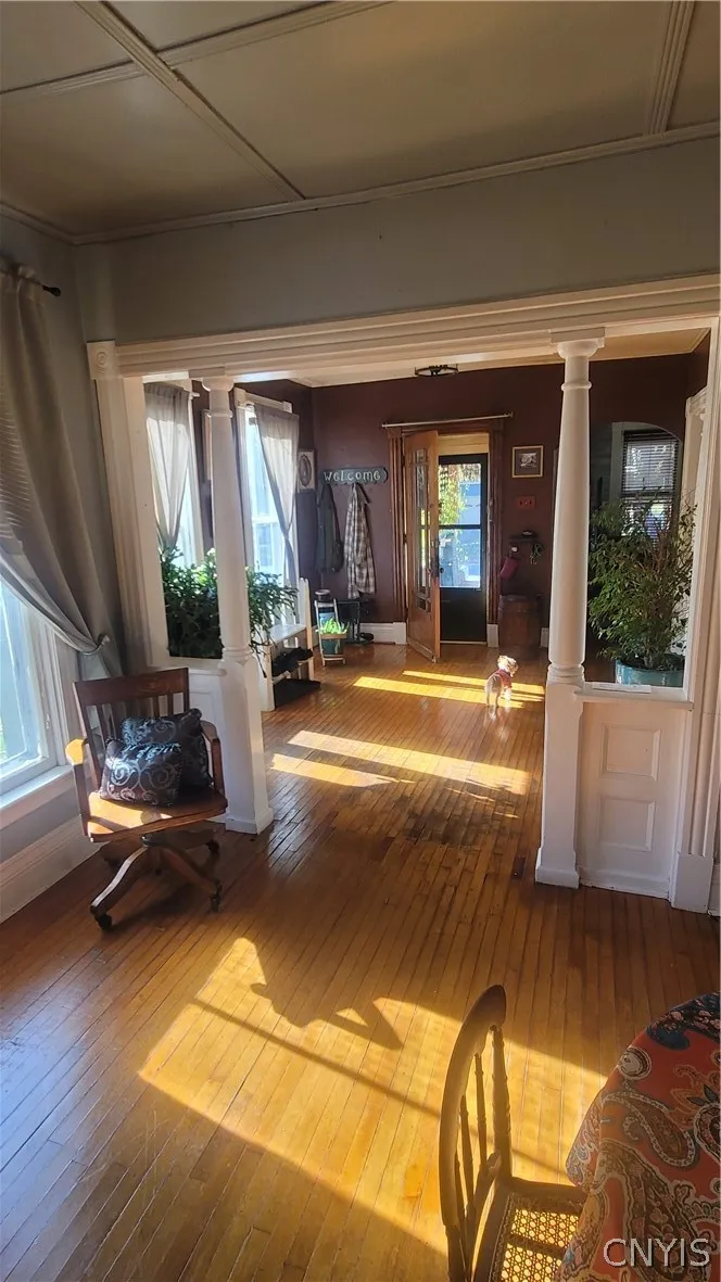 View from Dining room  to front door