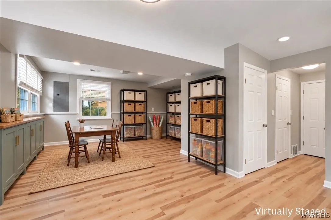 Lower level virtually staged