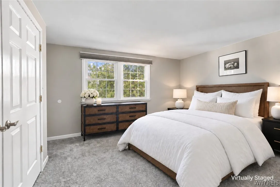 Primary bedroom virtually staged