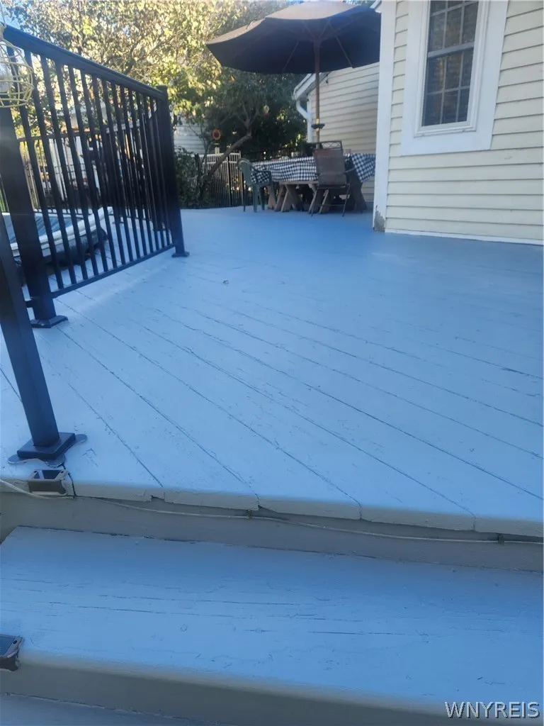 freshly painted deck!