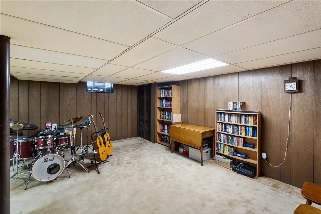 Partially finished basement