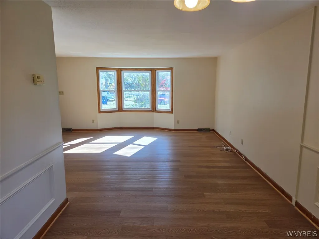 View of large living room from the dining room