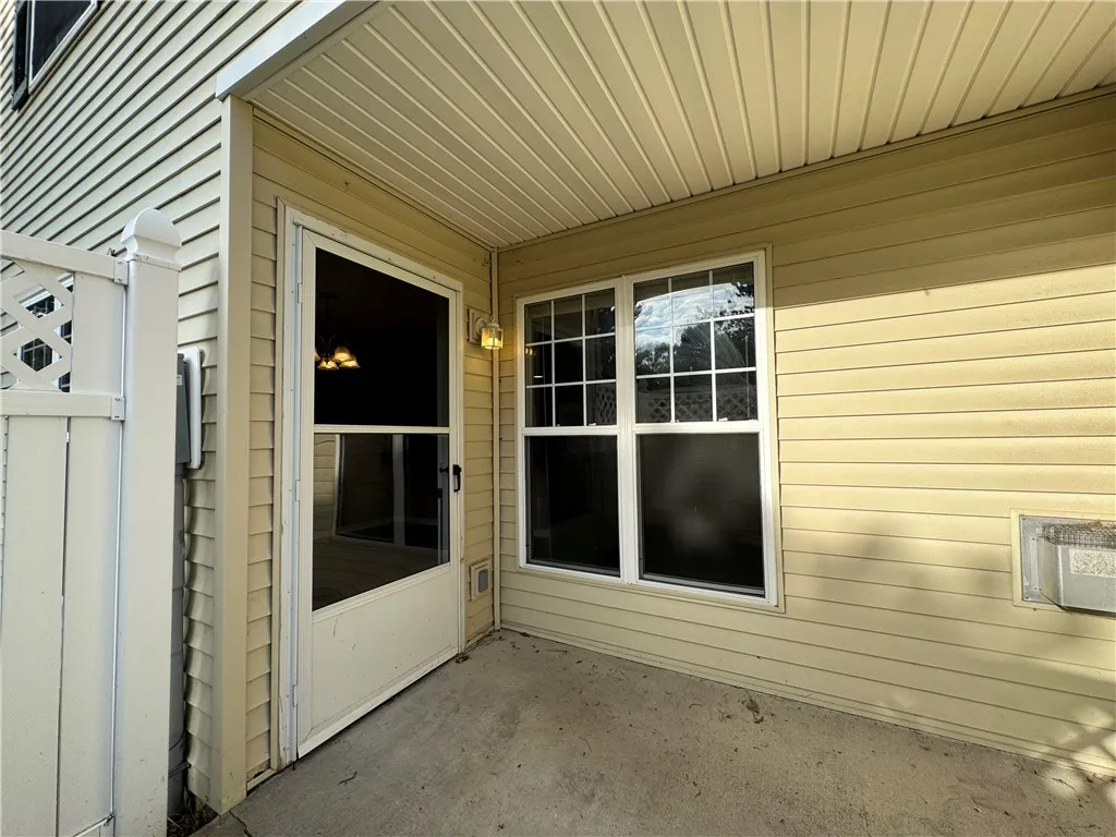 Typical covered private patio
