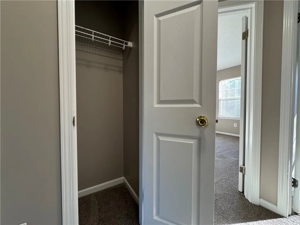 Typical extra upstairs closet in upstairs hallway