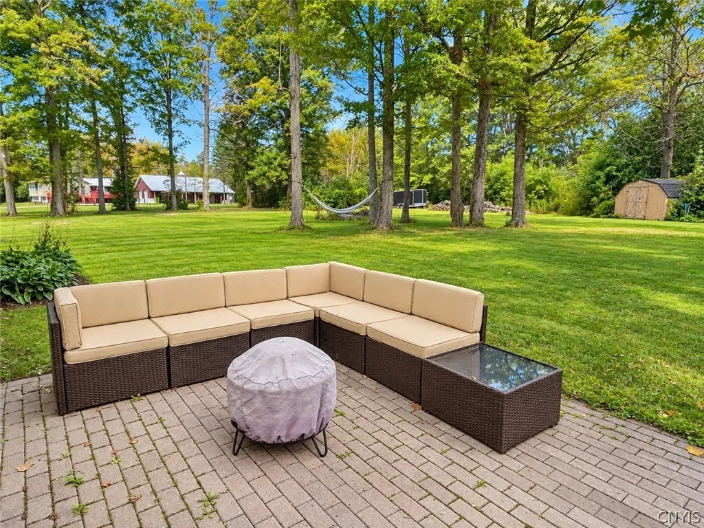 Patio in the backyard