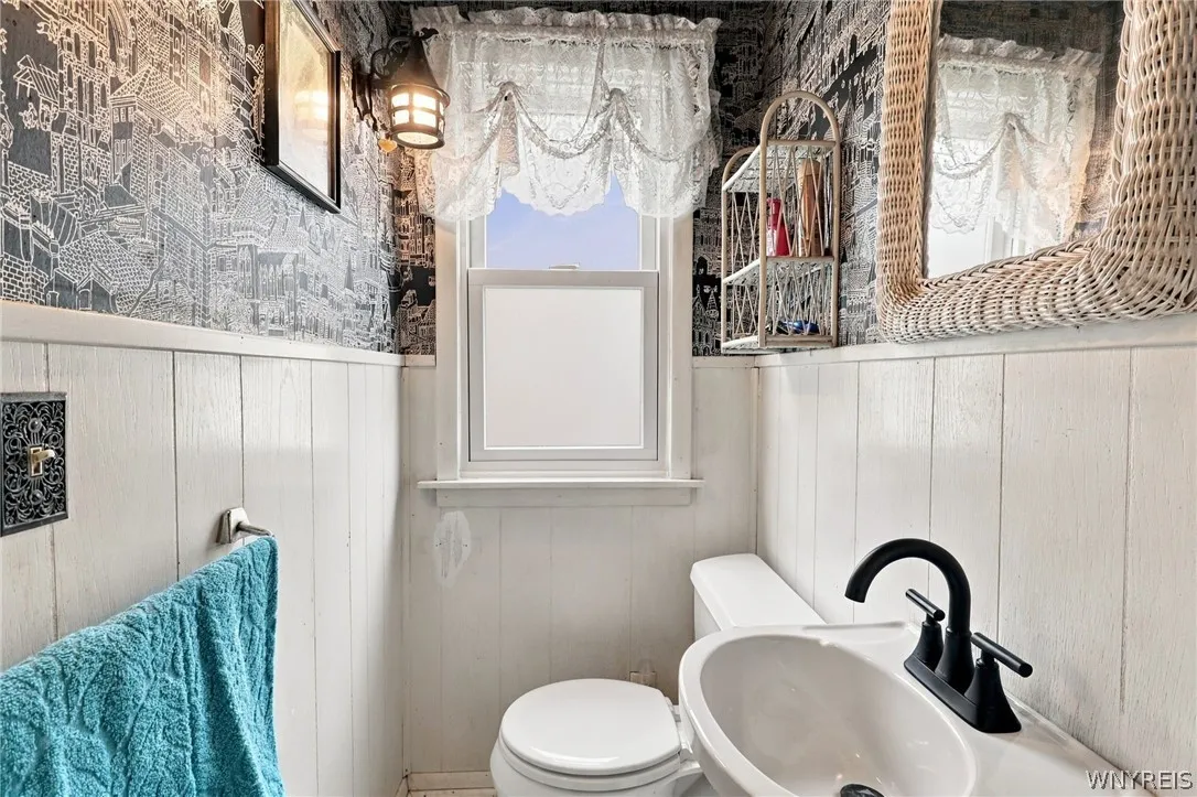 First floor half bathroom.