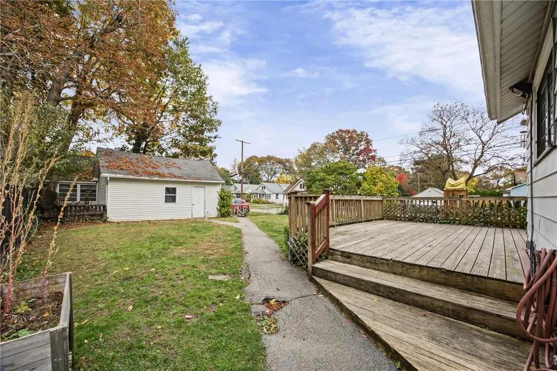 Backyard, 2 car garage