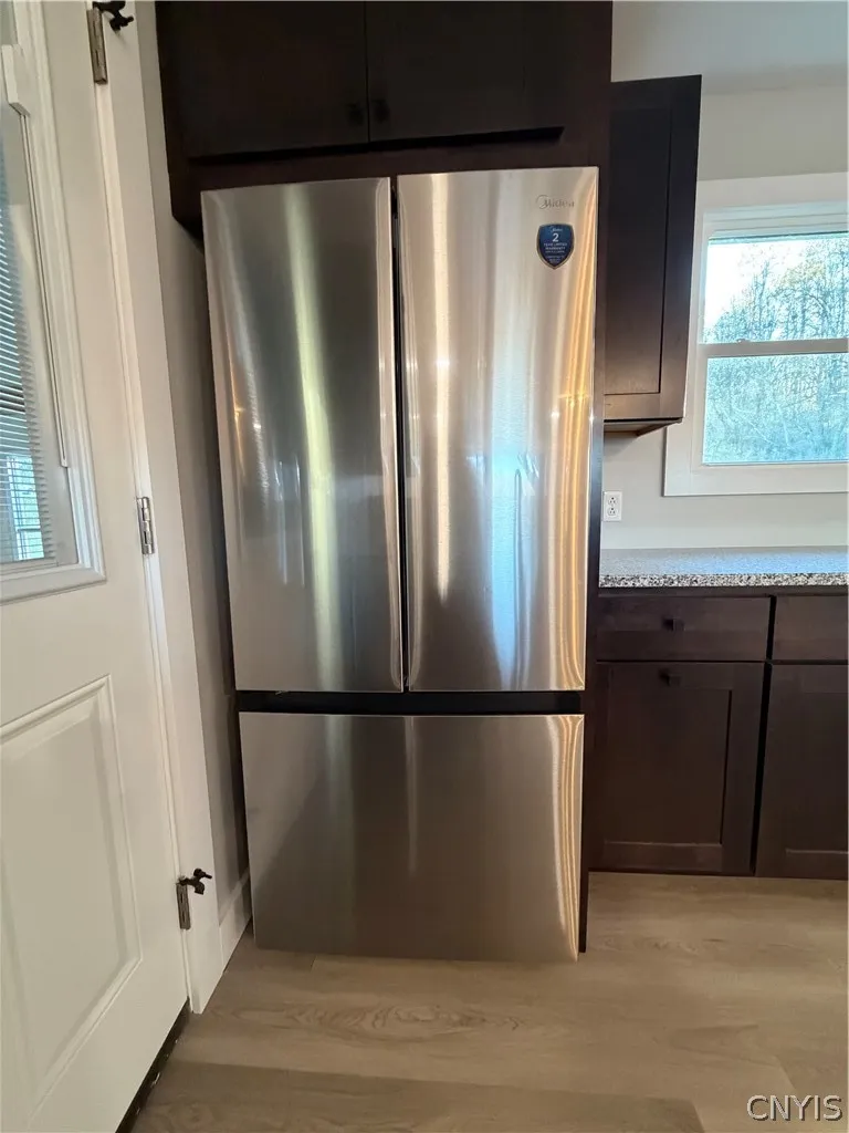 New stainless refrigerator.