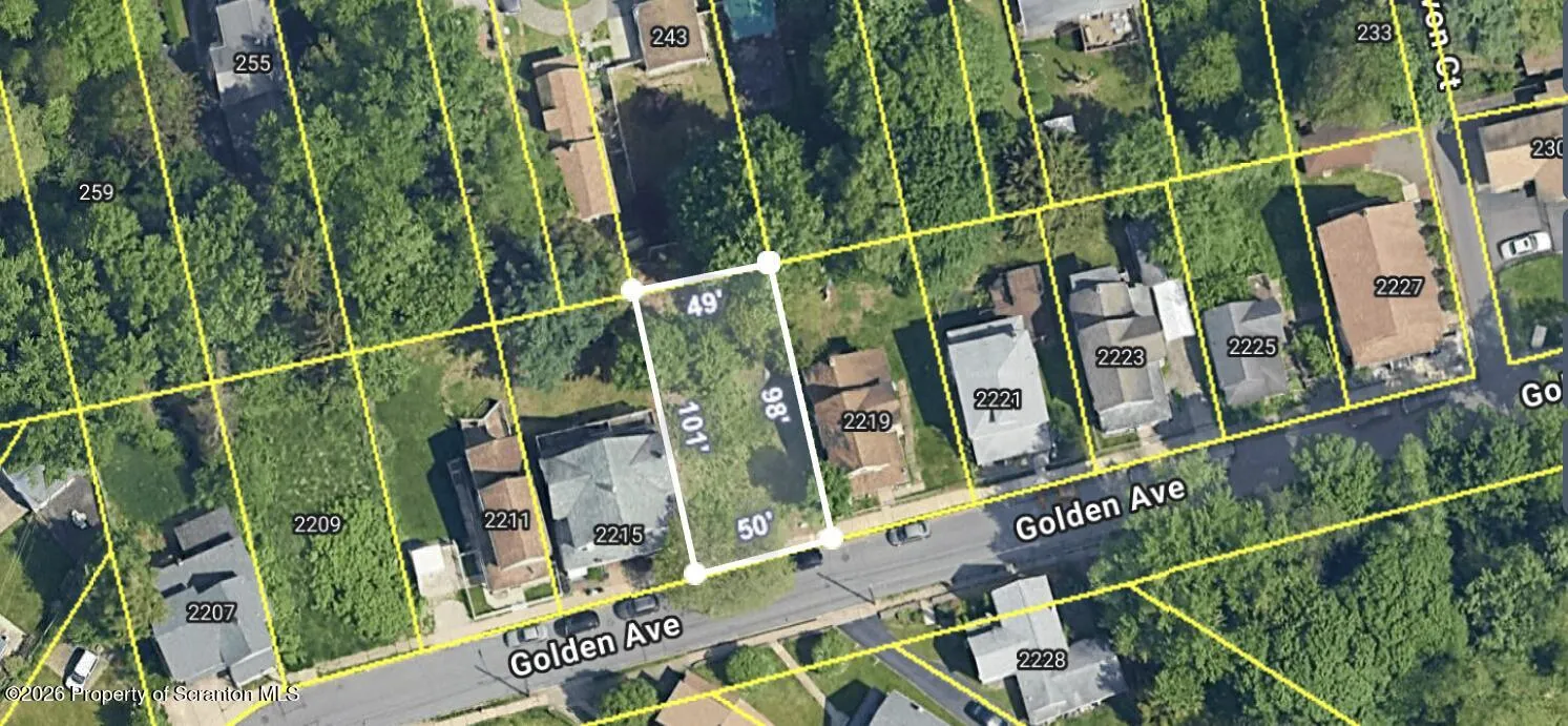 Land For Sale 2217 Golden Avenue, Scranton, Pennsylvania 18508