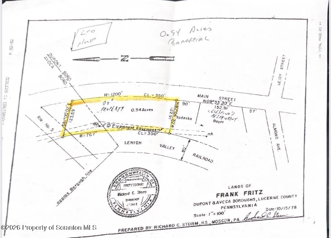Commercial Sale For Sale 124 Main Street, Dupont, Pennsylvania 18641