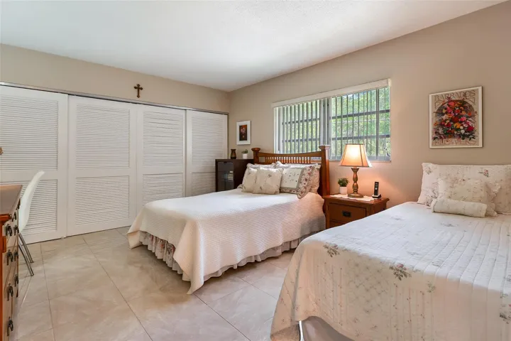 Bedroom has great closet space