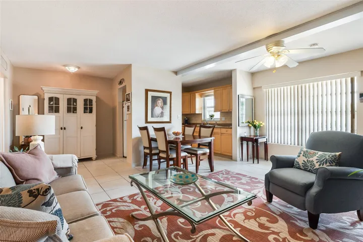 Living open to kitchen