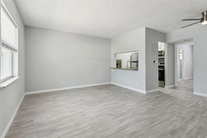Open pass thru marble countertop