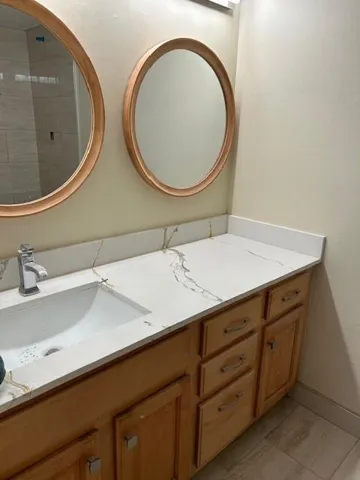 Spacious master completely redone.