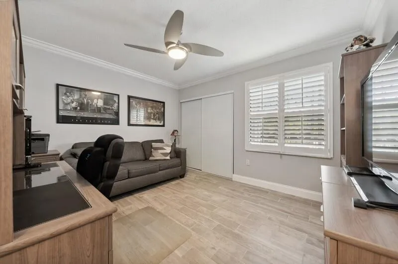 Plantation Shutters, Tile Floor