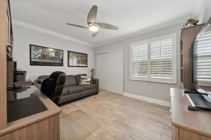 Plantation Shutters, Tile Floor