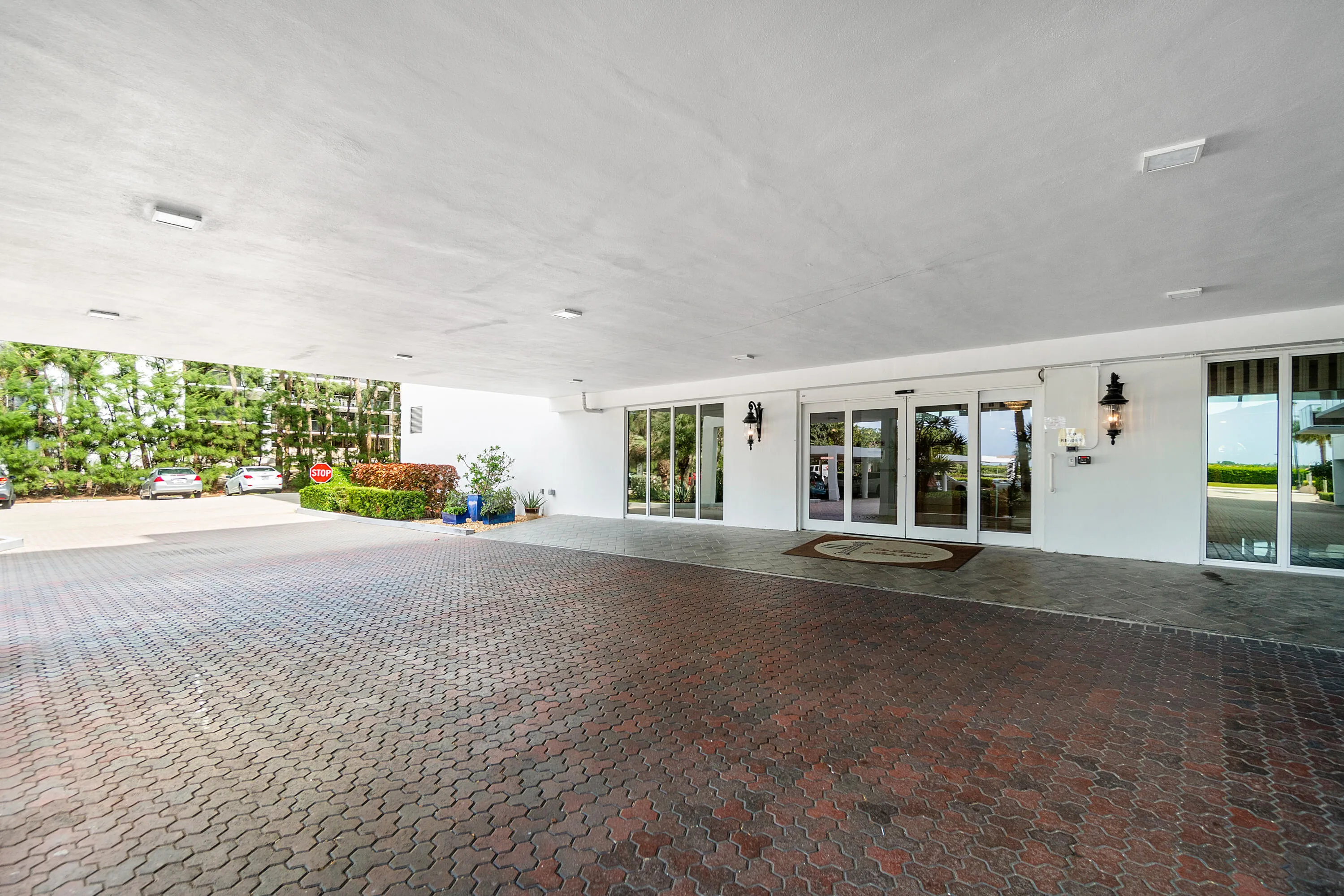 Covered Drive Through AT Front Entrance