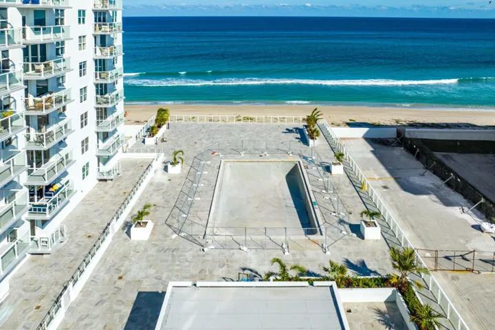 Aerial of NEW Pool Almost Completed