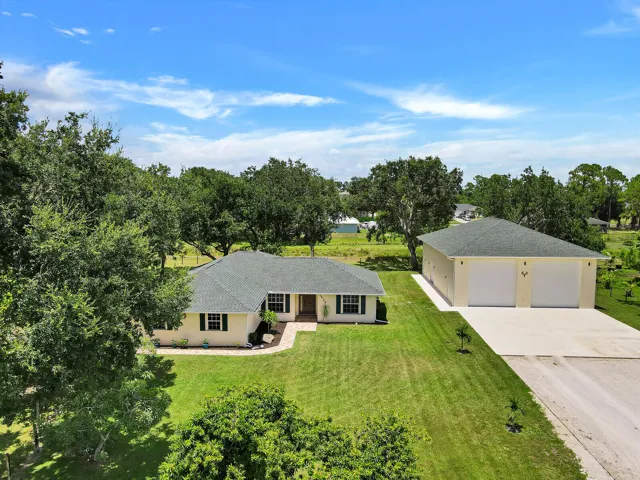 Aerial view of property