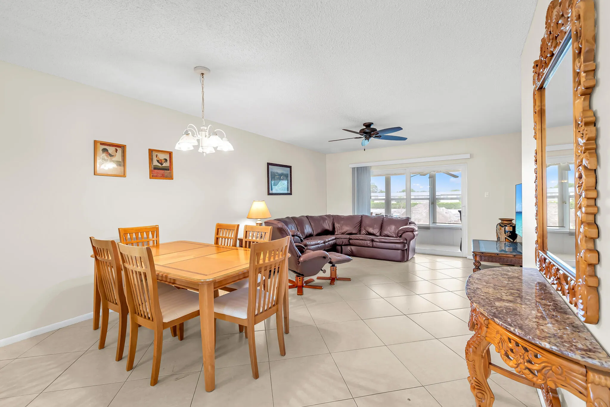 DINING/LIVING AREA - Tile floors throughout
