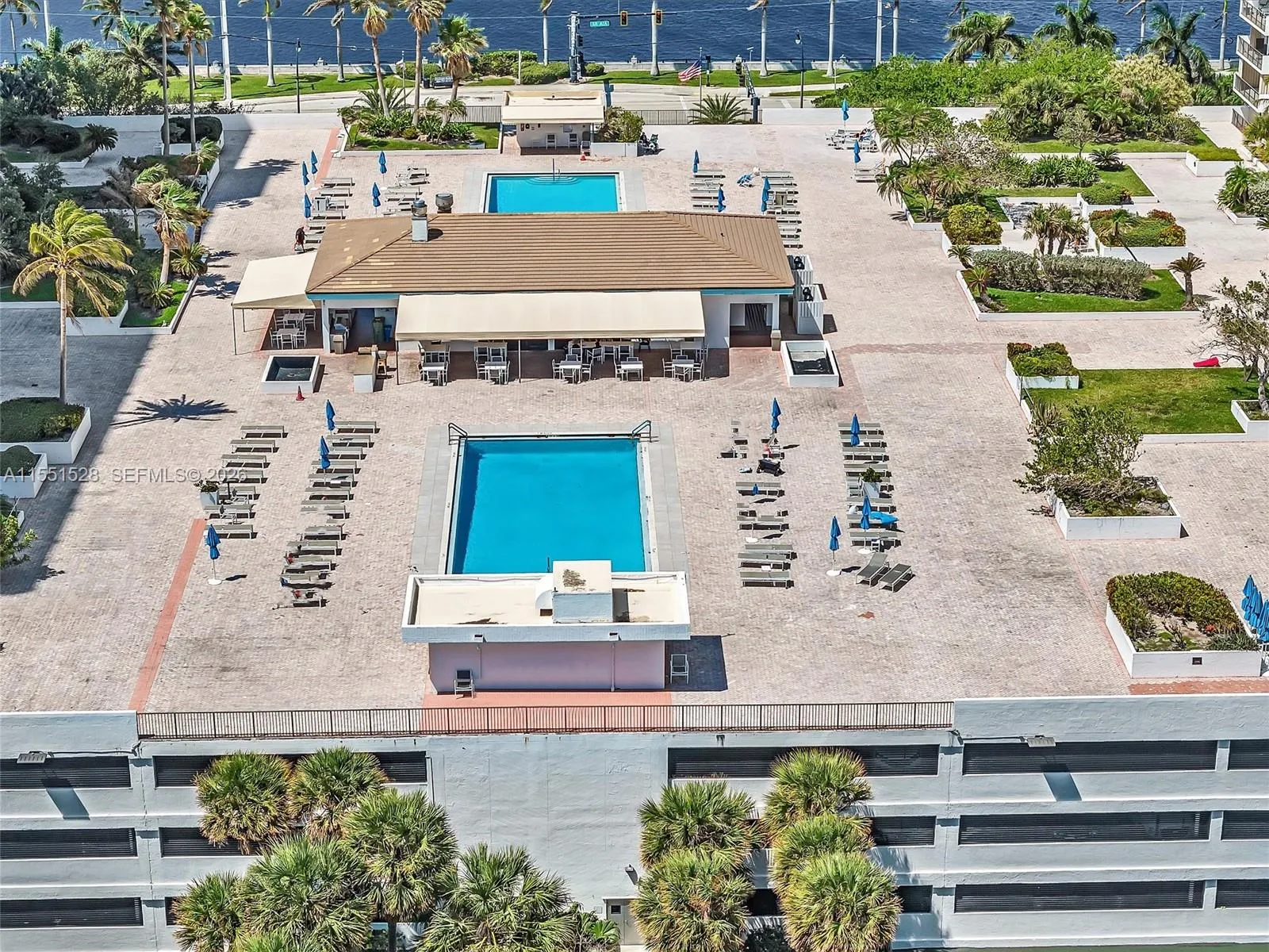 Two pools on deck