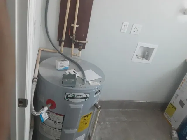 Upstairs with hot water heater