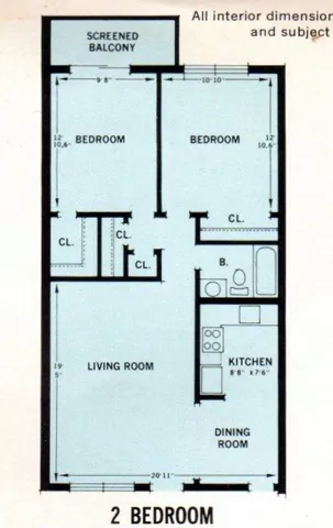 1-2 bed 1 bath sterling626