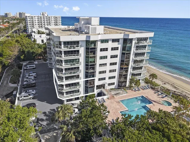 Oceanfront building on the beach
