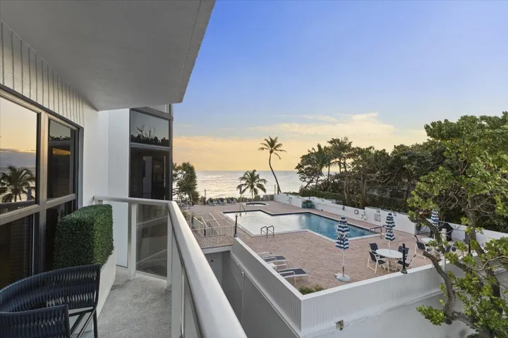 Upper level oceanfront terrace
